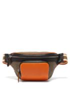 Matchesfashion.com Fendi - Colour-block Leather And Ff-canvas Belt Bag - Mens - Multi