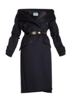 Prada Off-the-shoulder Wool-blend Coat