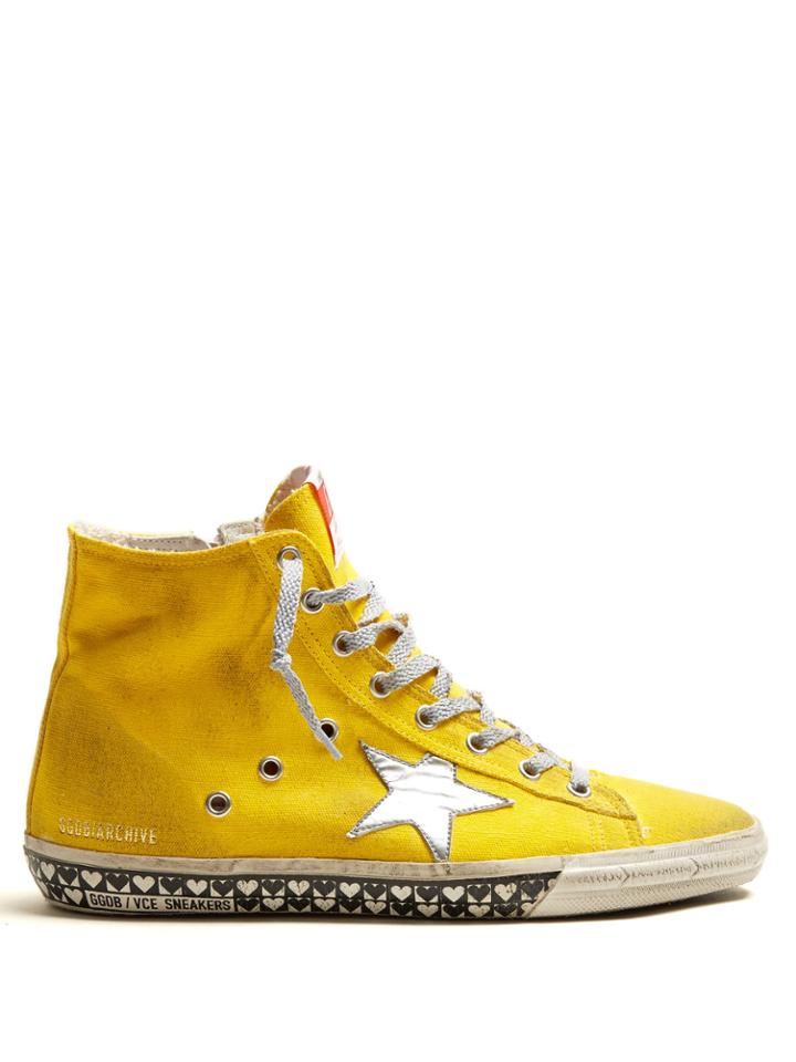 Golden Goose Deluxe Brand Super Star High-top Canvas Trainers