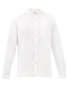 Oliver Spencer - Abbott Band-collar Organic Cotton-poplin Shirt - Mens - White