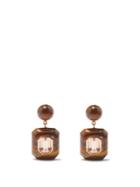 Retrouvai - Lolliop Morganite & 14kt Gold Earrings - Womens - Brown