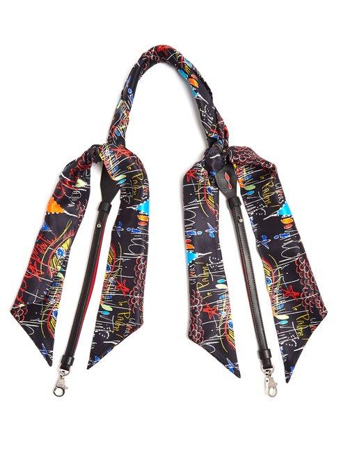 Matchesfashion.com Christian Louboutin - Artemistrap Loubitag Scarf Leather Bag Strap - Womens - Black Multi