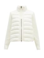 Matchesfashion.com Moncler - Knit Sleeve Down Filled Gilet - Womens - White