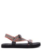 Matchesfashion.com Burberry - Patterson Icon-stripe Sandals - Mens - Black