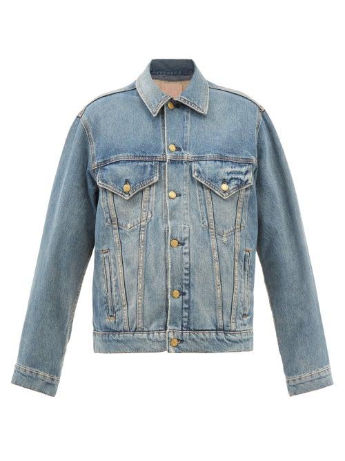 B Sides - Detachable-gilet Denim Jacket - Womens - Beige Multi