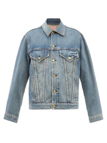 B Sides - Detachable-gilet Denim Jacket - Womens - Beige Multi