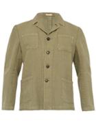 Matchesfashion.com Massimo Alba - Slubbed Linen Poplin Jacket - Mens - Green