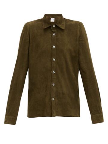 Matchesfashion.com 73 London - Suede Shirt - Mens - Green