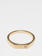 Miansai - Thin Geo Diamond 14kt Gold-plated Ring - Mens - Gold
