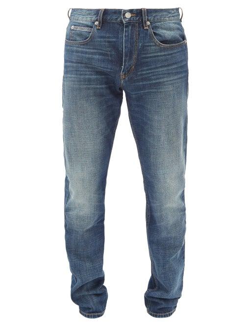 Matchesfashion.com Isabel Marant - Jack Mid-wash Slim-leg Jeans - Mens - Dark Blue