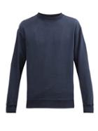 Matchesfashion.com Another Aspect - Organic-cotton Jersey Sweatshirt - Mens - Navy