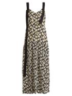 Matchesfashion.com Joseph - Celeste Floral Print Silk Dress - Womens - Black Print