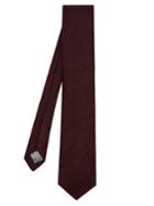 Dunhill Polka-dot Embroidered Wool And Silk-blend Tie