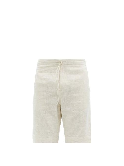 Matchesfashion.com 11.11 / Eleven Eleven - Drawstring Cotton Shorts - Mens - Cream