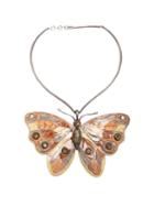 Matchesfashion.com Bottega Veneta - Butterfly Sterling Silver Necklace - Womens - Silver