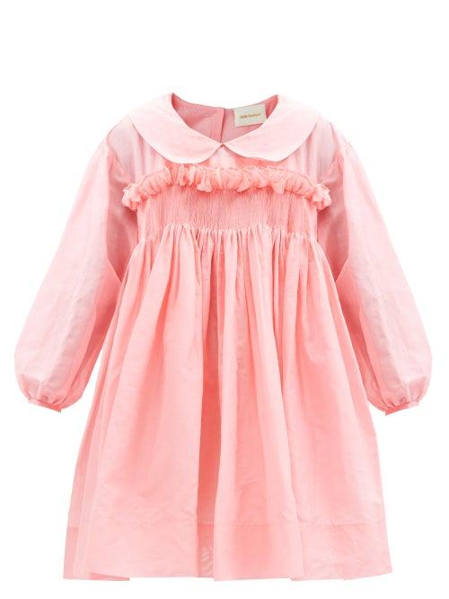 Molly Goddard - Marc Smocked Cotton Dress - Womens - Pink