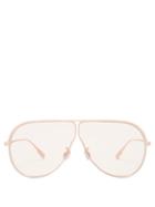 Matchesfashion.com Dior Eyewear - Diorcamp Navigator Rubber Coated Metal Sunglasses - Womens - Light Pink
