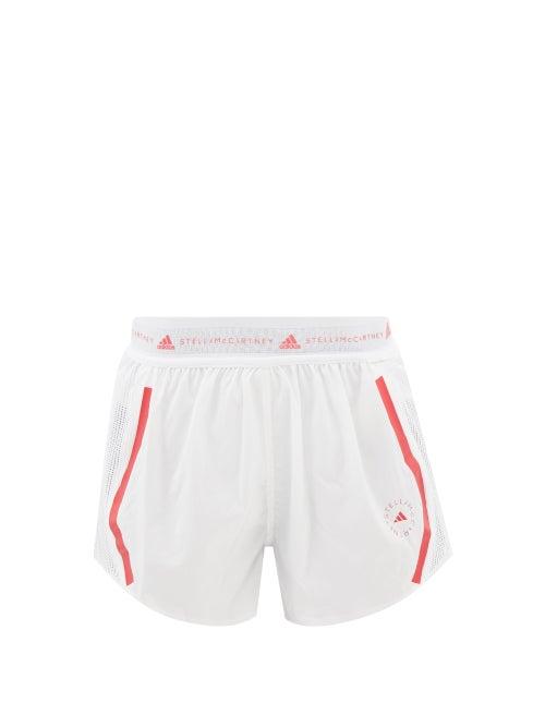 Adidas By Stella Mccartney - Truepace Mesh-insert Recycled Fibre-blend Shorts - Womens - White