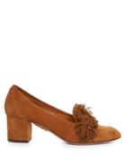 Aquazzura Wild Thing Suede Block-heel Loafers