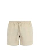 Matchesfashion.com Commas - Drawstring Wast Linen Shorts - Mens - Beige