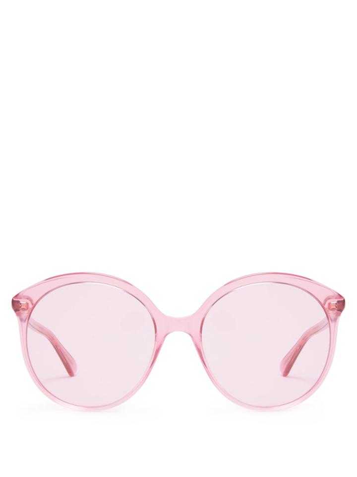 Gucci Round Cat-eye Frame Acetate Sunglasses