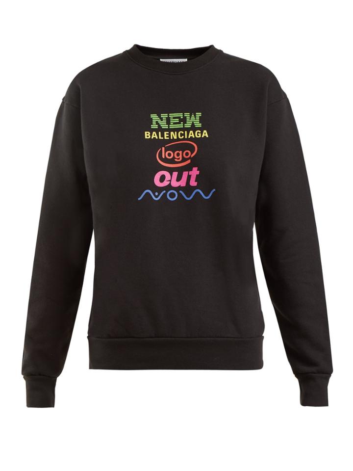 Balenciaga Logo-print Cotton Sweatshirt