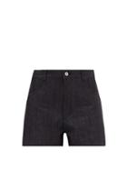 Matchesfashion.com Jil Sander - High-waist Denim Shorts - Womens - Dark Blue
