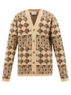 Nanushka - Milo V-neck Geometric-jacquard Knit Cardigan - Mens - Multi
