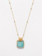 Missoma - Lena Amazonite & 18kt Gold-plated Necklace - Womens - Blue