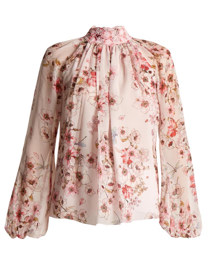 Giambattista Valli Anemone Silk-georgette Blouse