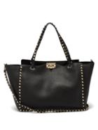 Matchesfashion.com Valentino Garavani - Rockstud Medium Leather Tote Bag - Womens - Black