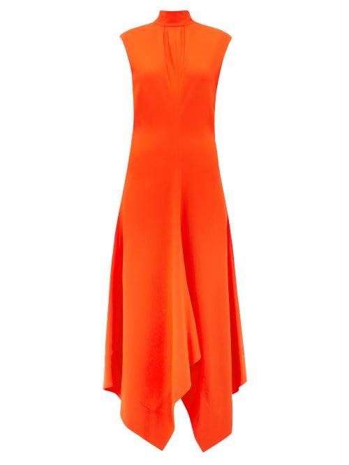 Matchesfashion.com Proenza Schouler - Handkerchief-hem Cady Dress - Womens - Red