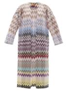 Matchesfashion.com Missoni - Zig Zag Lurex-knit Maxi Cardigan - Womens - Multi