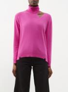 Arch4 - Roll-neck Cutout Cashmere Sweater - Womens - Magenta
