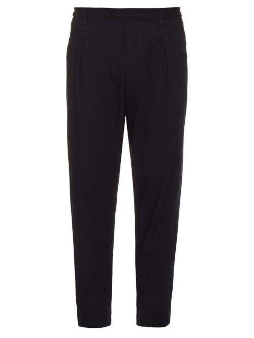 Lemaire Pleated Cotton-chambray Trousers