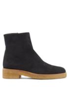 The Row - Boris Suede Ankle Boots - Womens - Black