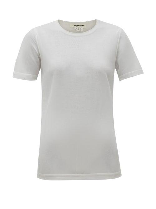 Matchesfashion.com Junya Watanabe - Round-neck Sheer-jersey T-shirt - Womens - White
