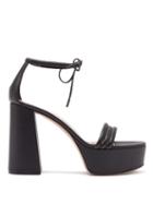 Matchesfashion.com Gianvito Rossi - Sydney 70 Leather Platform Sandals - Womens - Black