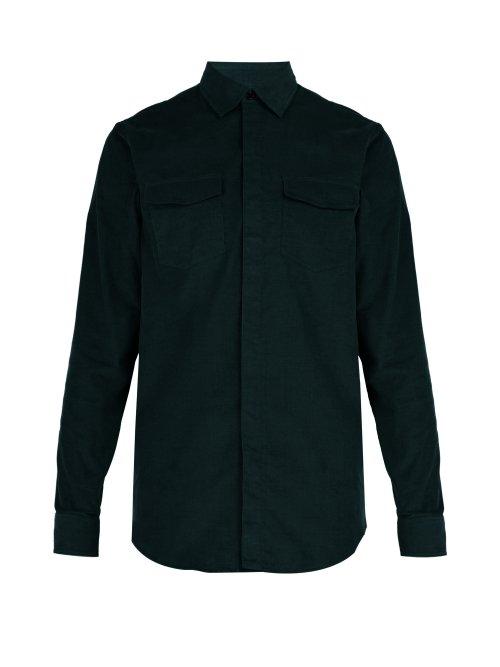 Matchesfashion.com Berluti - Cotton Corduroy Shirt - Mens - Green