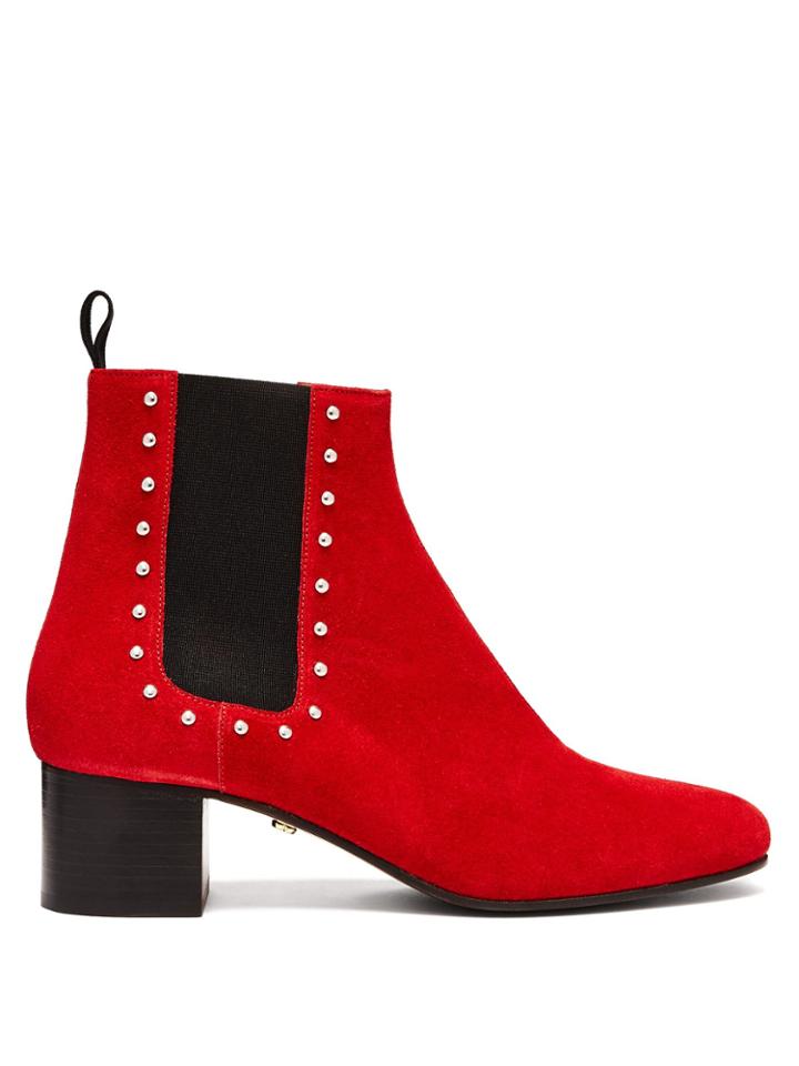 Alexachung Stud-embellished Suede Chelsea Boots