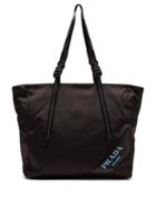 Matchesfashion.com Prada - Logo Debossed Nylon Tote Bag - Mens - Black