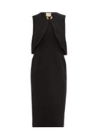 Matchesfashion.com Roksanda - Tresa Caped Crepe Shift Dress - Womens - Black