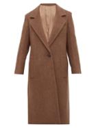 Matchesfashion.com Joseph - Captain Single Breasted Wool Blend Coat - Womens - Brown