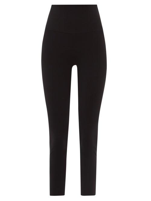 Norma Kamali - High-rise Cropped Jersey Leggings - Womens - Black