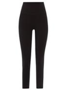 Norma Kamali - High-rise Cropped Jersey Leggings - Womens - Black