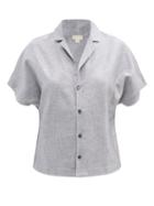 Ladies Lingerie Hanro - Urban Casuals Linen-blend Shirt - Womens - Blue