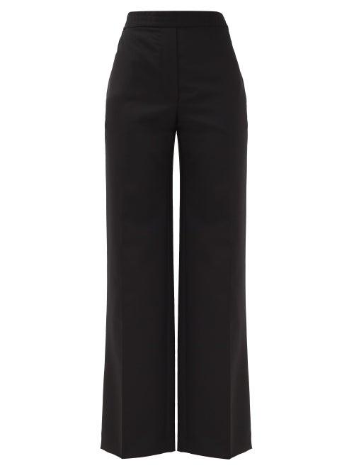 Matchesfashion.com Acne Studios - Pammine Wool-blend Straight-leg Trousers - Womens - Black