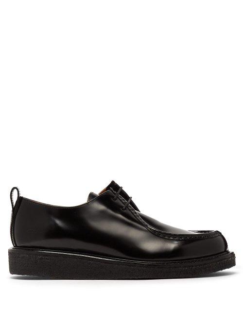 Matchesfashion.com Ami - High Shine Leather Derby Shoes - Mens - Black