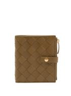Matchesfashion.com Bottega Veneta - Intrecciato Leather Wallet - Womens - Khaki