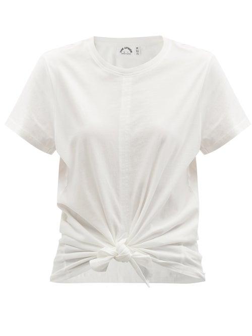 Matchesfashion.com The Upside - Knotted Cotton-jersey T-shirt - Womens - White